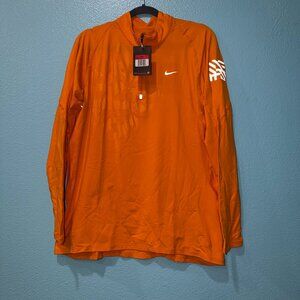 NWT Nike Orange Running 3/4 Zip UP Men Size Medium